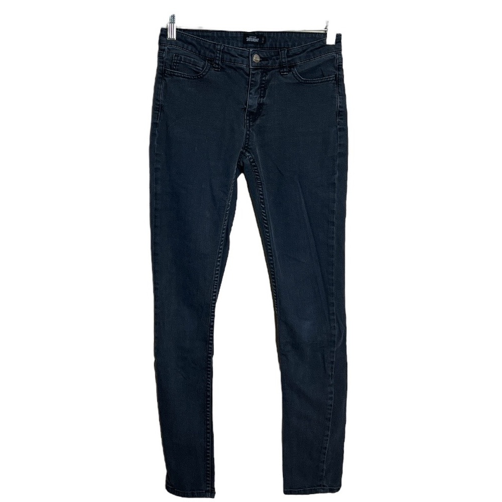 Kate Spade Saturday Skinny Jeans Dark Gray Indigo Low Rise Denim Jeans